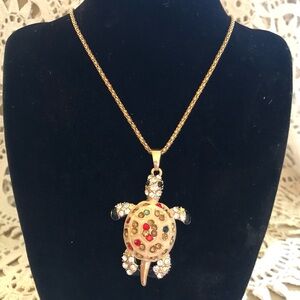 Vintage Betsey Johnson Turtle Necklace